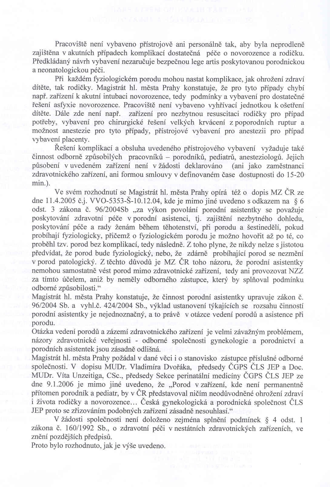 Rozhodnutí 2. strana Rozhodnutí Magistrátu