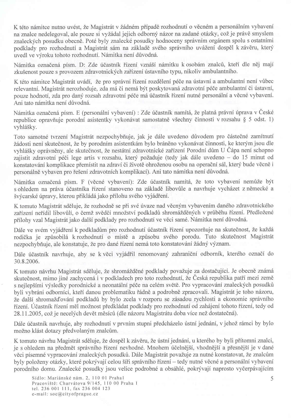 Rozhodnutí Magistrátu