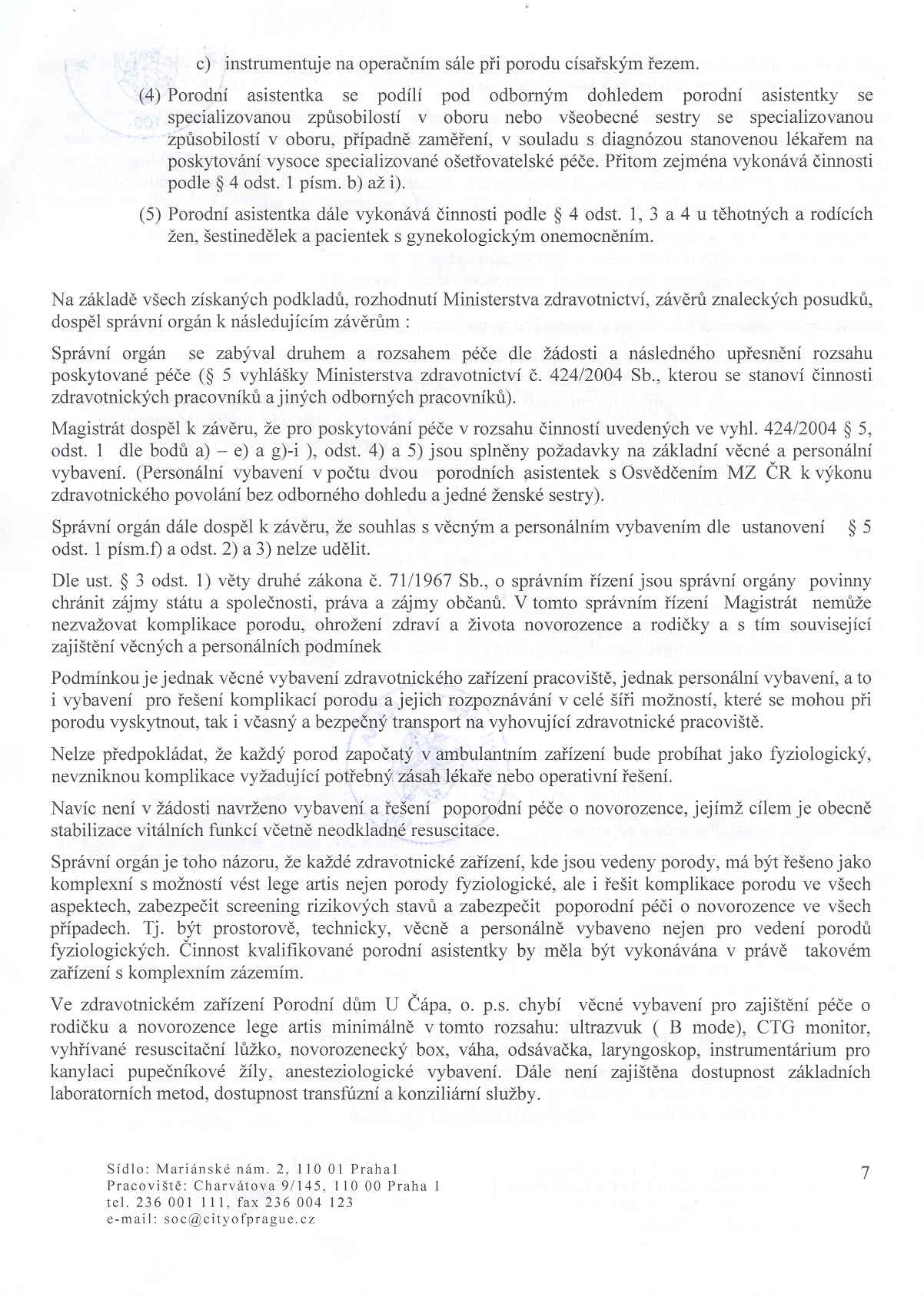 Rozhodnutí Magistrátu