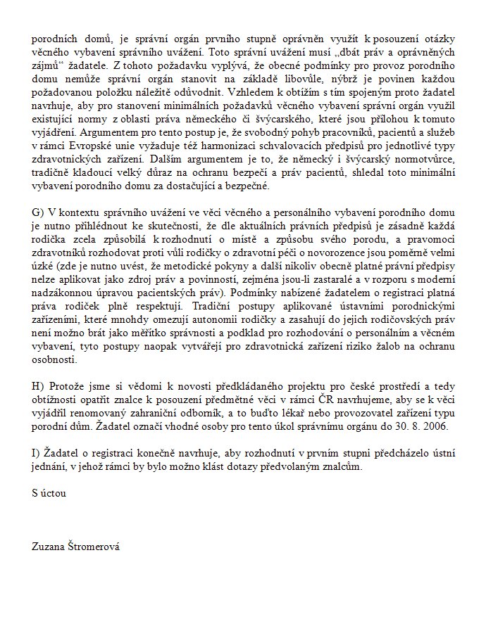 Dopis Magistrátu 3. strana Dopis Magistrátu
