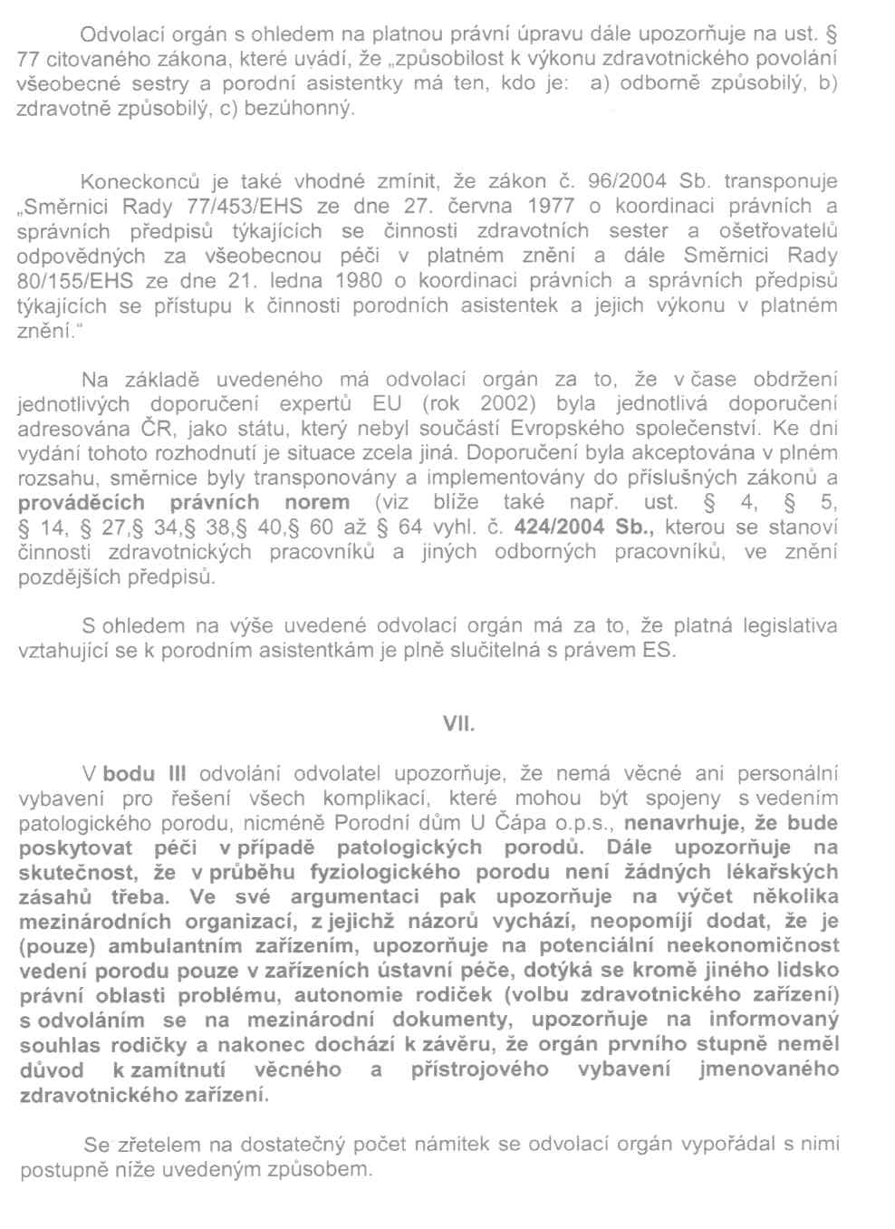 Rozhodnutí MZČR - 10. strana Rozhodnutí MZČR - 10. strana
