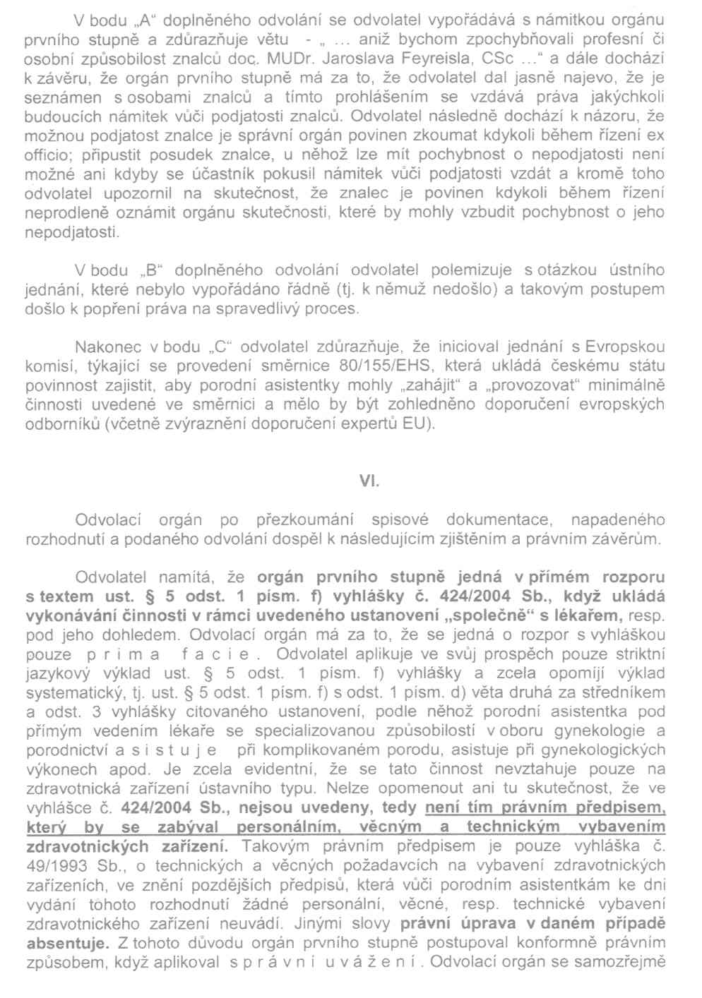 Rozhodnutí MZČR - 6. strana Rozhodnutí MZČR - 6. strana