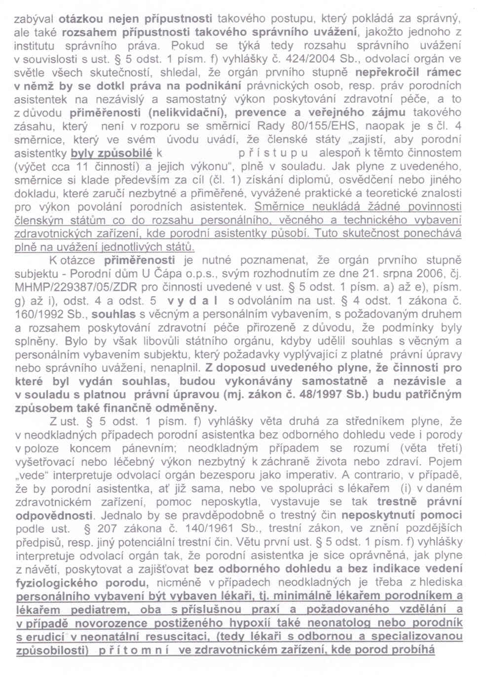 Rozhodnutí MZČR - 7. strana Rozhodnutí MZČR - 7. strana