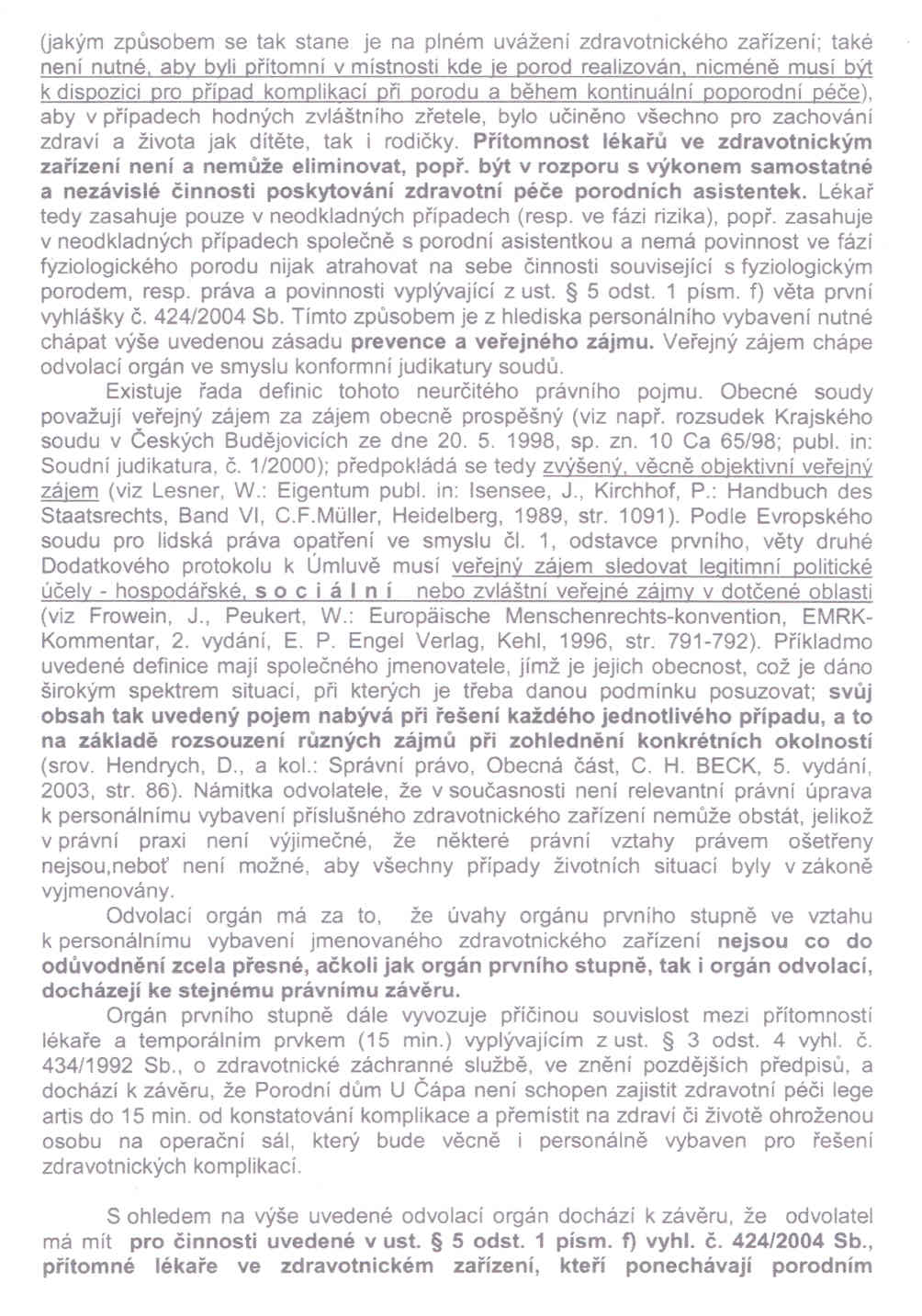 Rozhodnutí MZČR - 8. strana Rozhodnutí MZČR - 8. strana